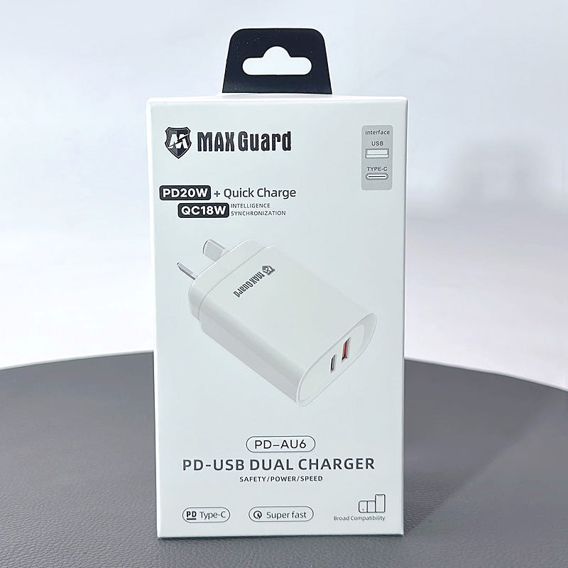 Maxguard PD20W QC18W USB Type-C Home Charger PDAU6/MGAU6 – Maxguard