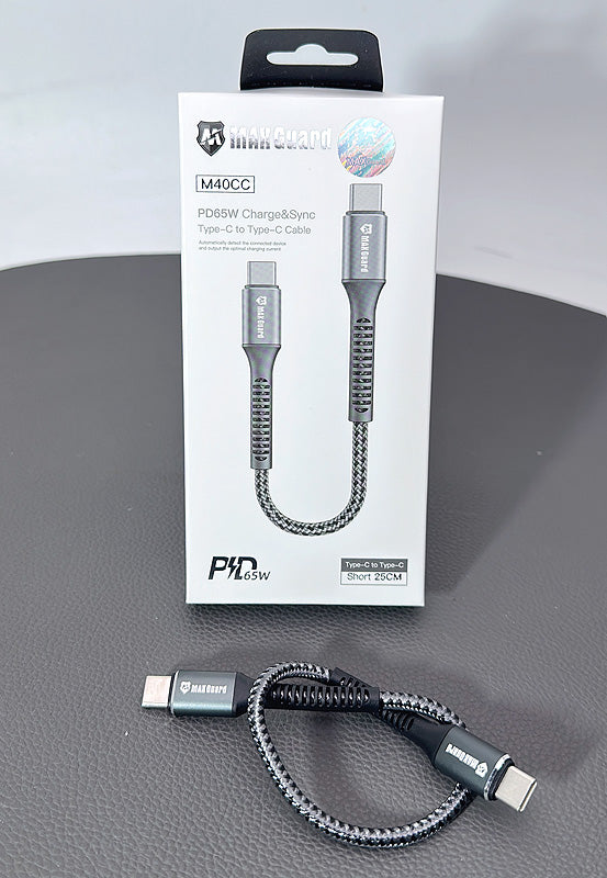 Maxguard 25CM PD 65W Type-C To Type-C Cable M40CC