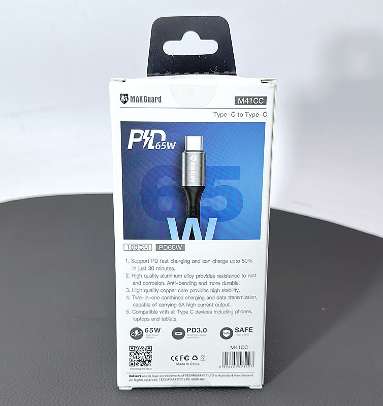 Maxguard 1M PD 65W Type-C to Type-C cable M41CC