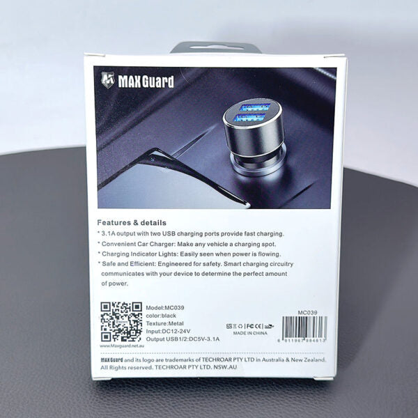 Maxguard 3.1A Car Charger MC039