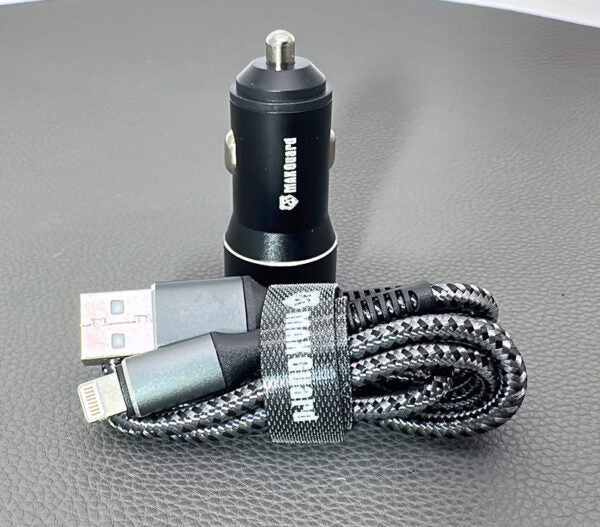 Maxguard 3.1A Car Charger With 1M Lightning Cable MC039L