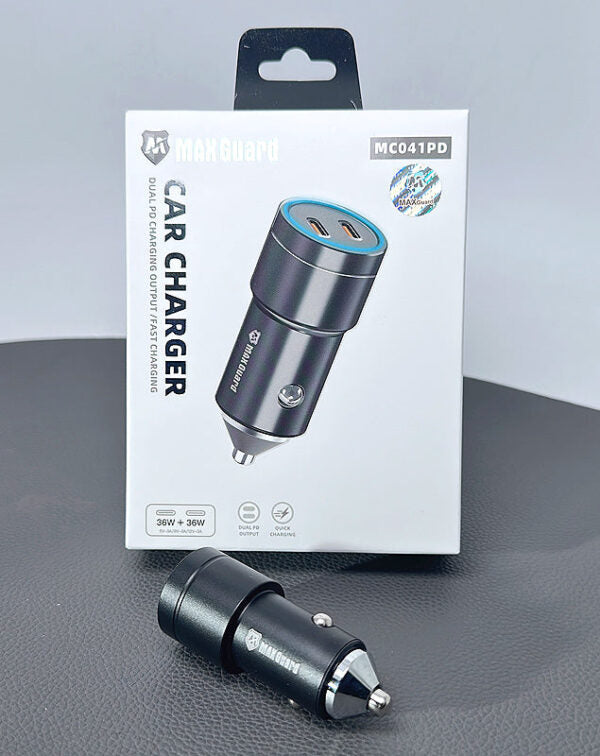 Maxguard 36W+36W Car Charger MC041PD