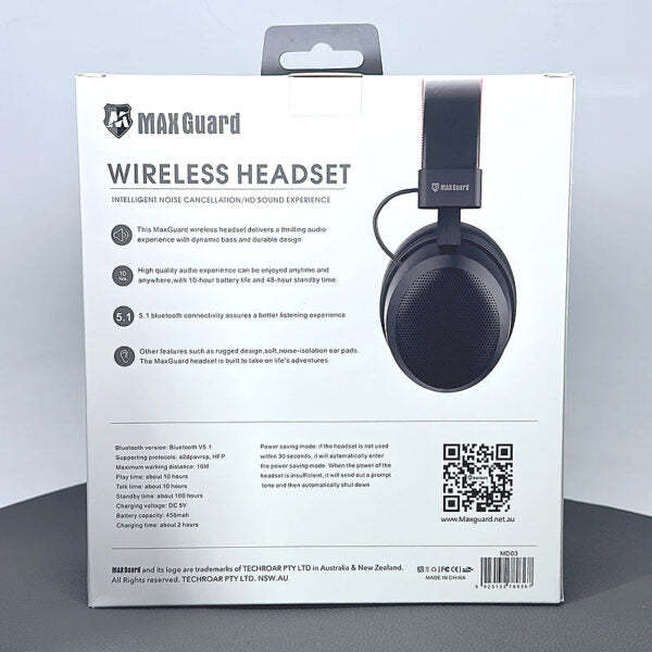 Maxguard Wireless Hi-Res Audio Headset Earphone MD03