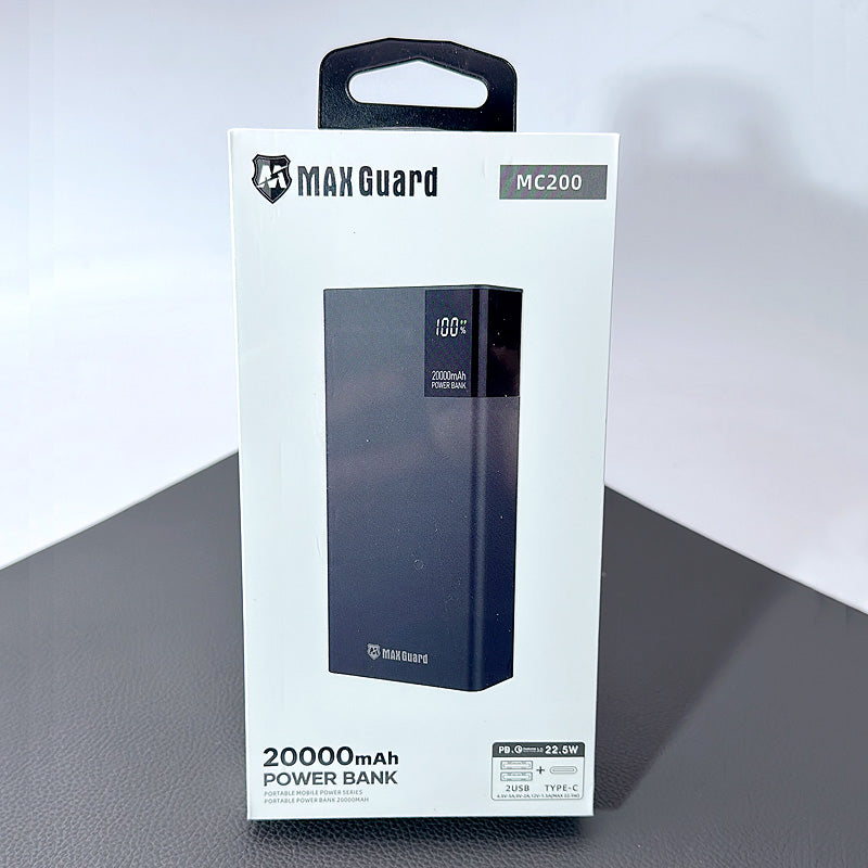 Maxguard 20000 Mah PD QC 3.0 2USB+Type-C Power Bank MC200