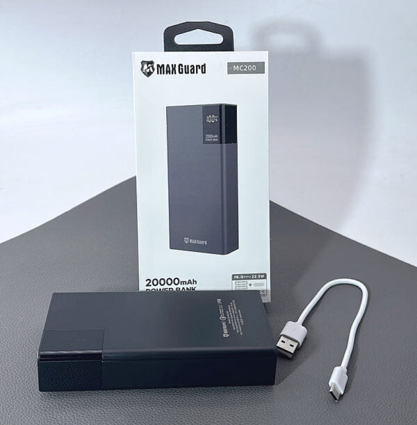 Maxguard 20000 Mah PD QC 3.0 2USB+Type-C Power Bank MC200