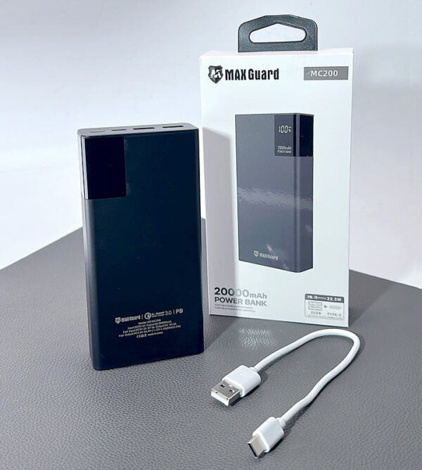 Maxguard 20000 Mah PD QC 3.0 2USB+Type-C Power Bank MC200