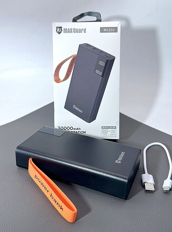 Maxguard 30000 Mah PD QC 3.0 3USB+2Type-C Power Bank MC300