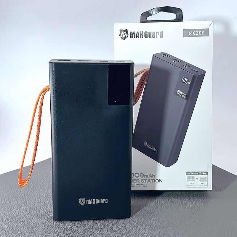 Maxguard 30000 Mah PD QC 3.0 3USB+2Type-C Power Bank MC300