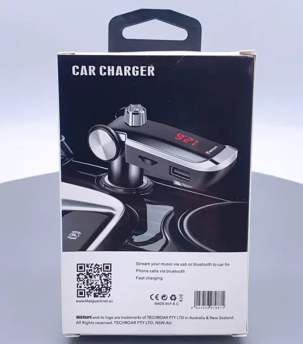 Maxguard wireless bluetooth FM 2 USB car charger CF2