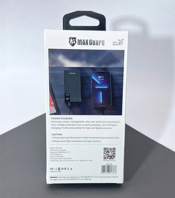 Maxguard 10000 mah PD QC 3.0 2USB+Type-C power bank MC100