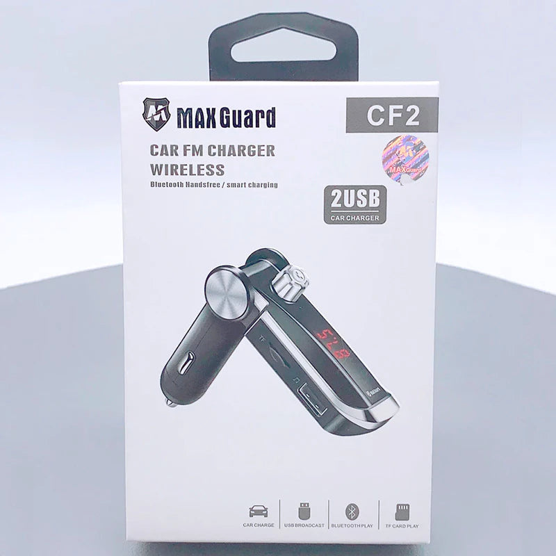 Maxguard wireless bluetooth FM 2 USB car charger CF2