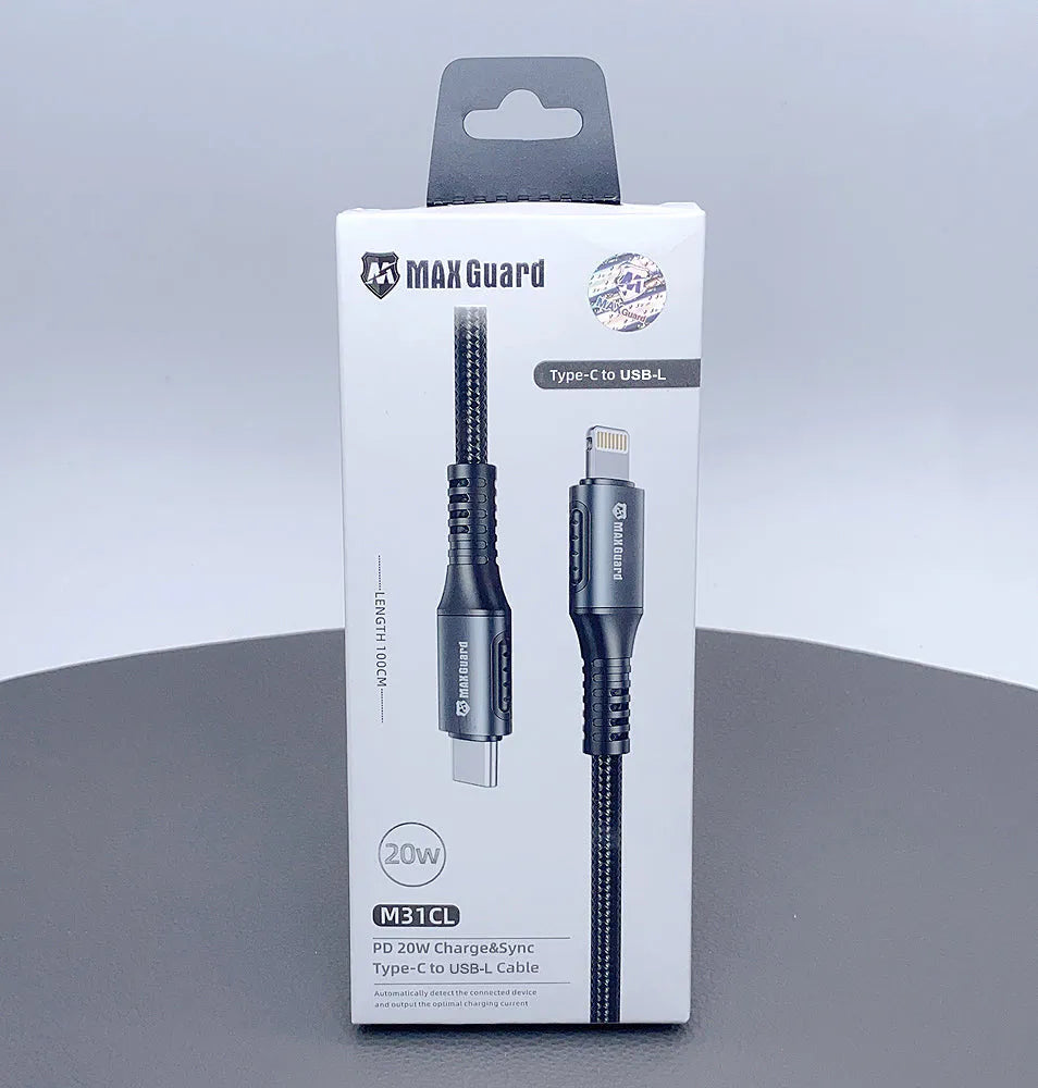 Maxguard 1m PD 20W Type-C to lightning cable M31CL