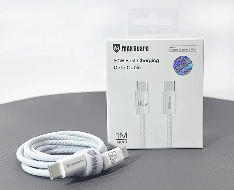 Maxguard 1m PD 60W Fast Charging Data Cable MC01 (For IP 15 Series/IPad)