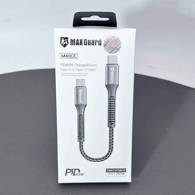 Maxguard 25CM PD 65W Type-C To Type-C Cable M40CC