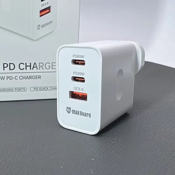 Maxguard PD 65W QC 3.0 charger WT03 (Works for laptops,tablets,and phones)