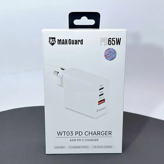 Maxguard PD 65W QC 3.0 charger WT03 (Works for laptops,tablets,and phones)