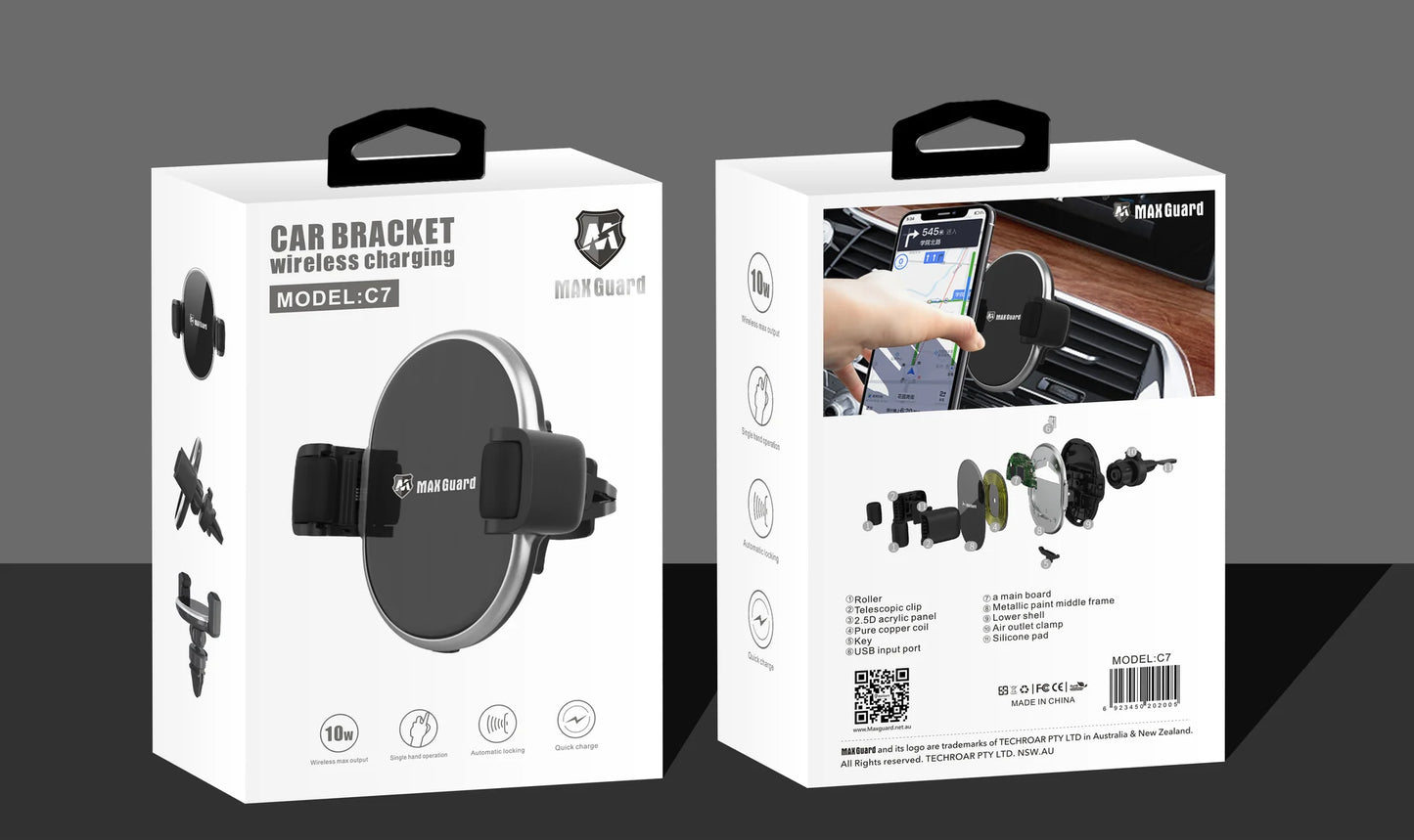 Maxguard wireless charger air vent car holder C7