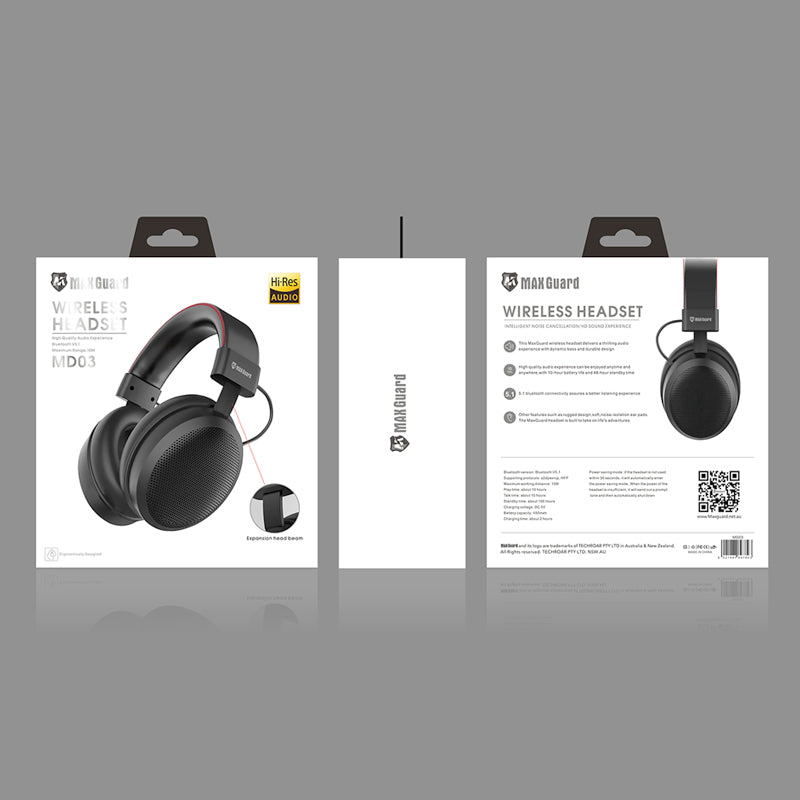 Maxguard Wireless Hi-Res Audio Headset Earphone MD03