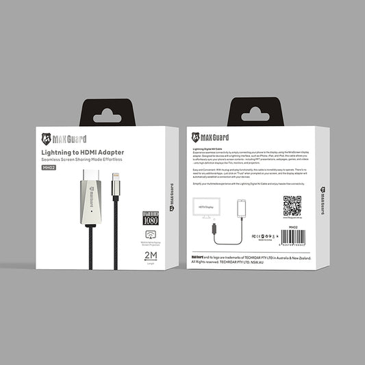 Maxguard 2m 1080 Full HD Lightning To HDMI Adapter MH02