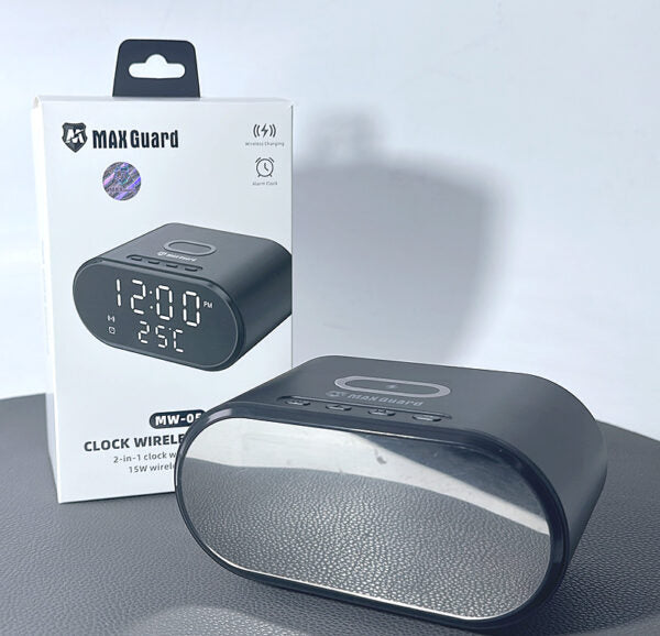 Maxguard 15W 2 IN 1 Alarm Clock Wireless Charger MW05