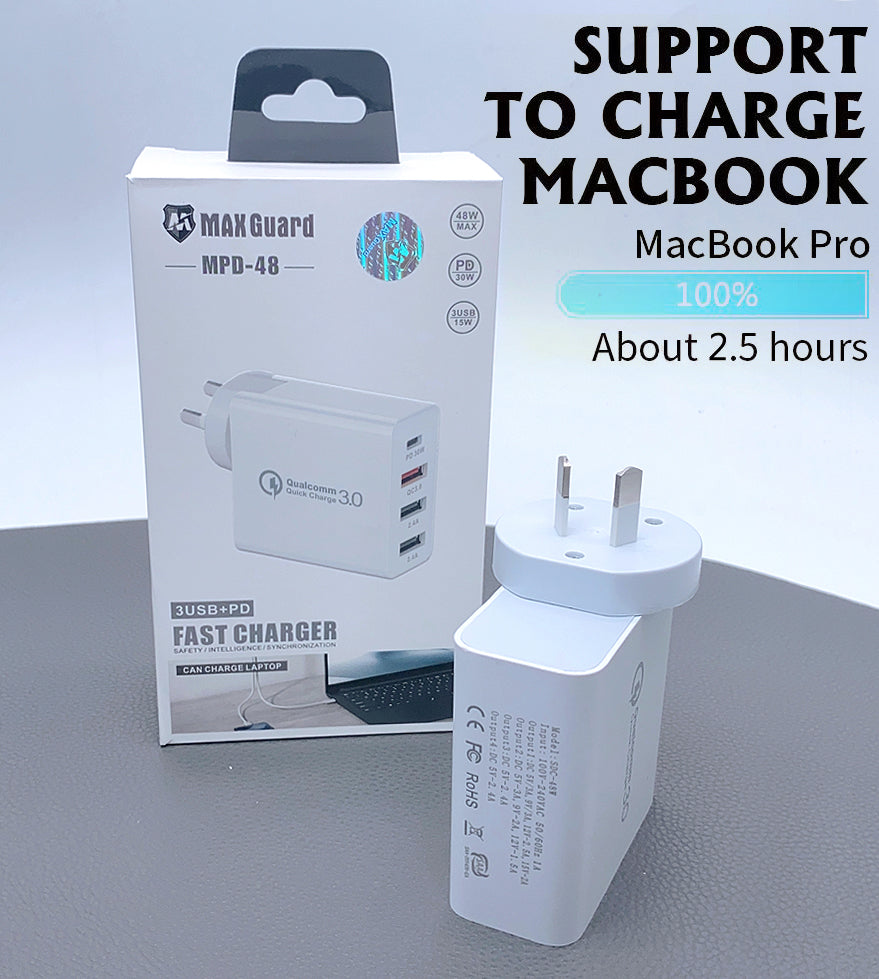 MaxGuard 48W Quick Charger MPD48W (Work for Computers,tablets,phones. SAA approved:SAA-201426-EA)